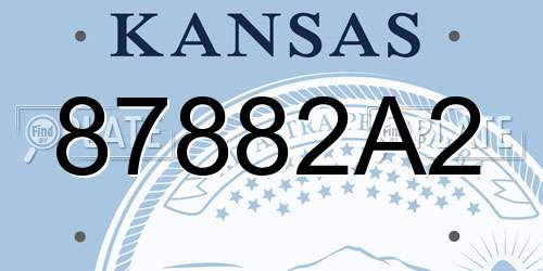 87882A2 Kansas License Plate