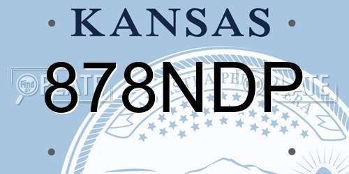 878NDP Kansas License Plate