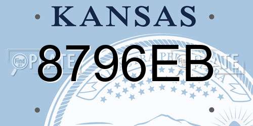 8796EB Kansas License Plate