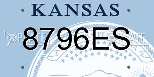 8796ES Kansas License Plate