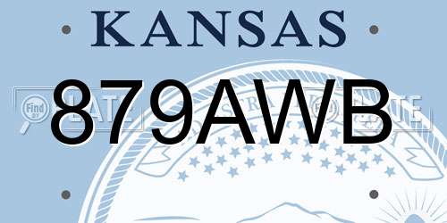 879AWB Kansas License Plate