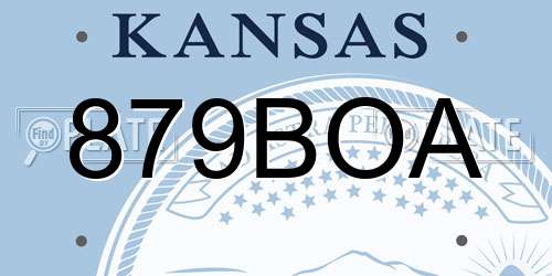 879BOA Kansas License Plate