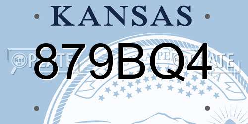 879BQ4 Kansas License Plate