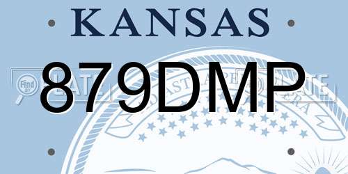 879DMP Kansas License Plate