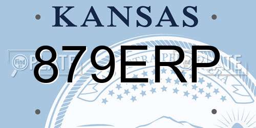 879ERP Kansas License Plate