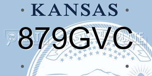 879GVC Kansas License Plate