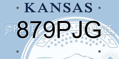 879PJG Kansas License Plate