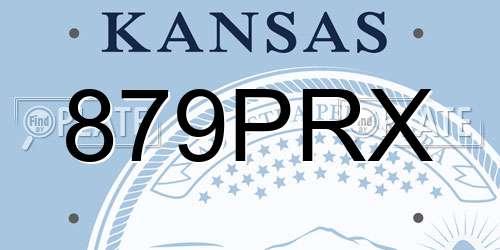 879PRX Kansas License Plate
