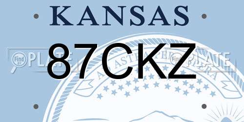 87CKZ Kansas License Plate