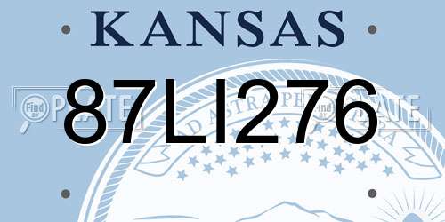 87LI276 Kansas License Plate