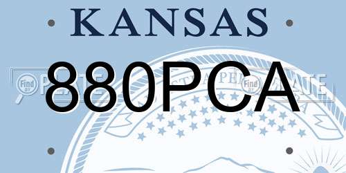 880PCA Kansas License Plate