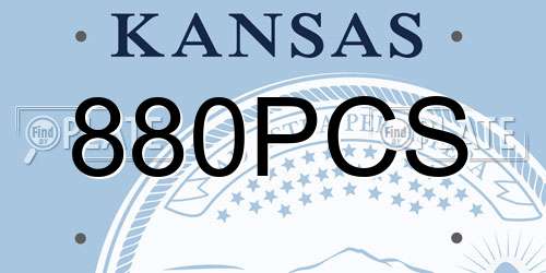 880PCS Kansas License Plate
