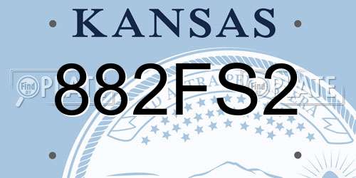 882FS2 Kansas License Plate