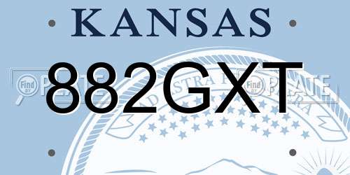 882GXT Kansas License Plate