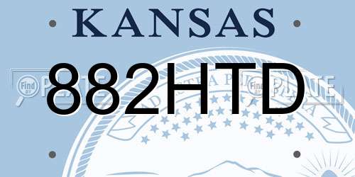 882HTD Kansas License Plate