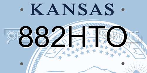 882HTO Kansas License Plate