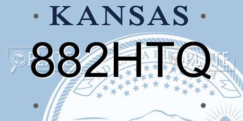 882HTQ Kansas License Plate