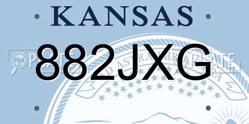 882JXG Kansas License Plate
