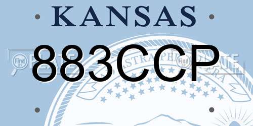 883CCP Kansas License Plate