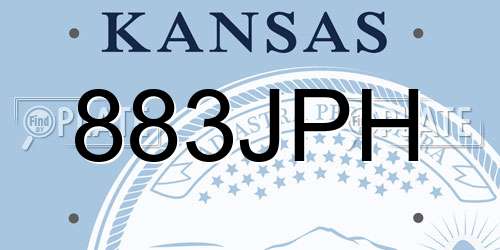 883JPH Kansas License Plate