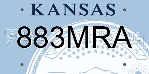883MRA Kansas License Plate