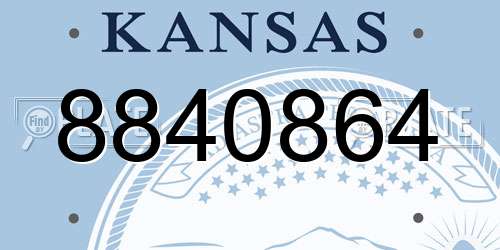 8840864 Kansas License Plate