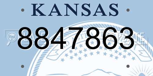 8847863 Kansas License Plate