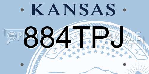 884TPJ Kansas License Plate