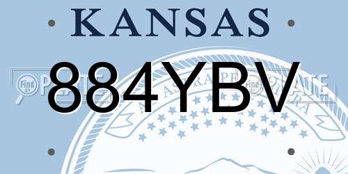 884YBV Kansas License Plate