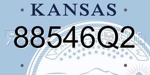 88546Q2 Kansas License Plate
