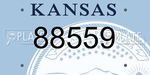 88559 Kansas License Plate