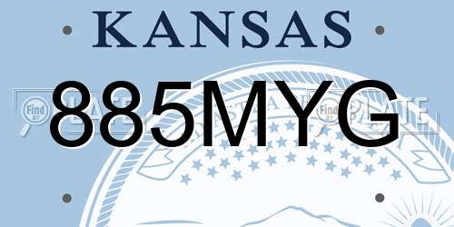 885MYG Kansas License Plate