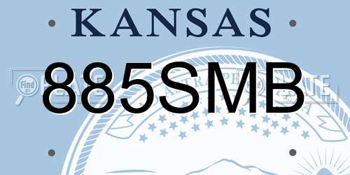 885SMB Kansas License Plate
