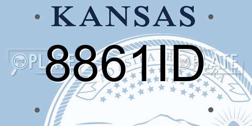 8861ID Kansas License Plate