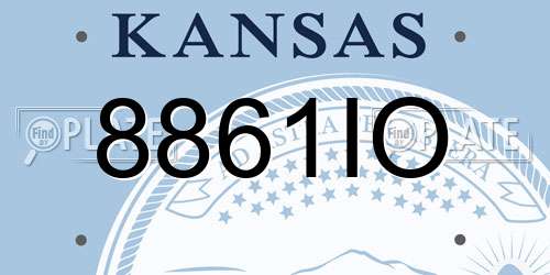 8861IO Kansas License Plate