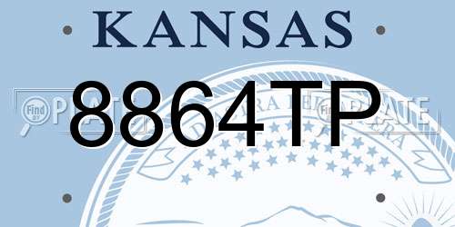 8864TP Kansas License Plate