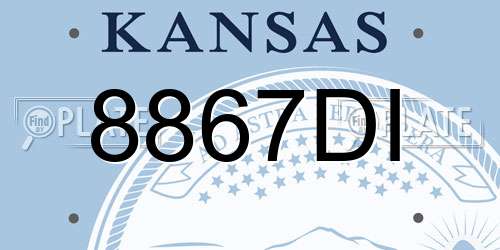 8867DI Kansas License Plate
