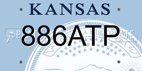 886ATP Kansas License Plate