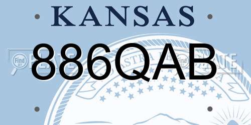 886QAB Kansas License Plate