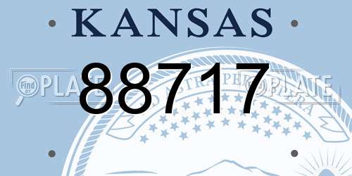 88717 Kansas License Plate