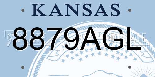 8879AGL Kansas License Plate