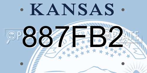 887FB2 Kansas License Plate