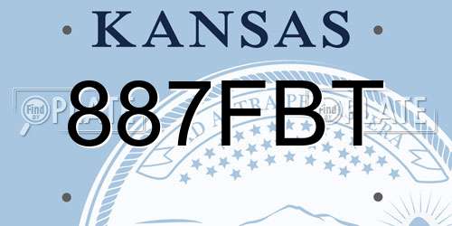 887FBT Kansas License Plate