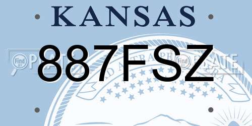 887FSZ Kansas License Plate