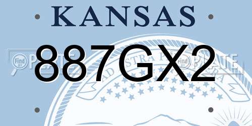 887GX2 Kansas License Plate
