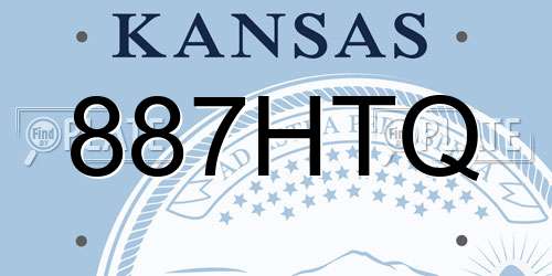 887HTQ Kansas License Plate