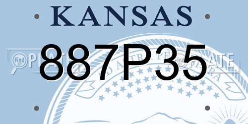 887P35 Kansas License Plate