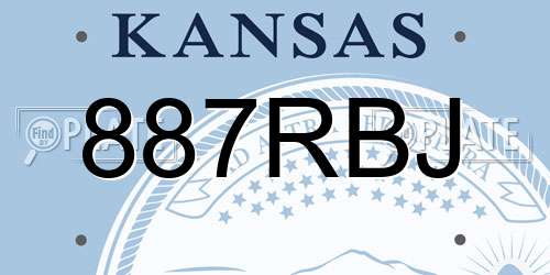 887RBJ Kansas License Plate