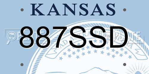 887SSD Kansas License Plate