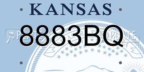 8883BQ Kansas License Plate